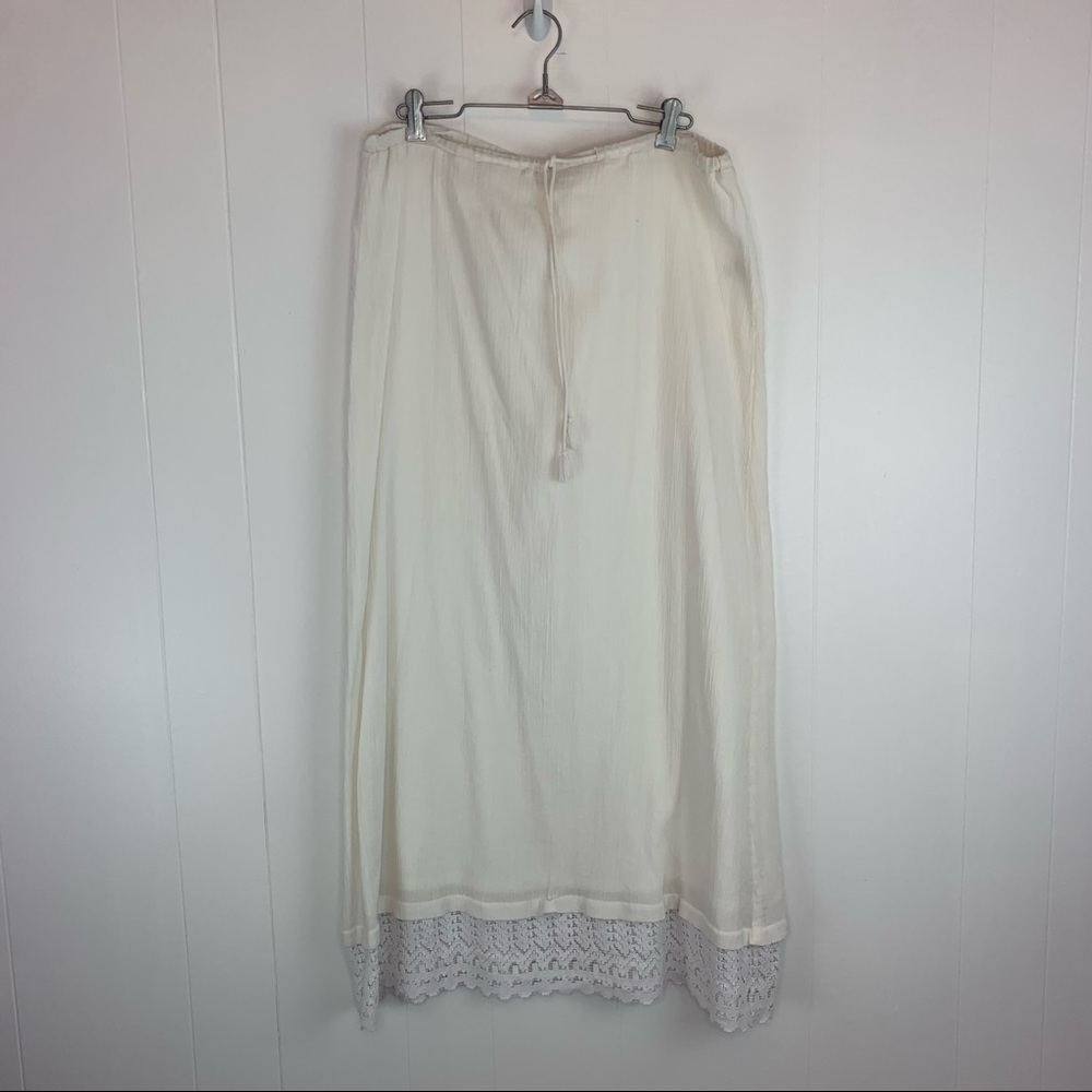 NWOT Eddie Bauer White Maxi Shirt Sz M